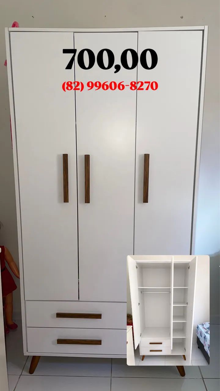 Guarda roupa e cômoda infantil 