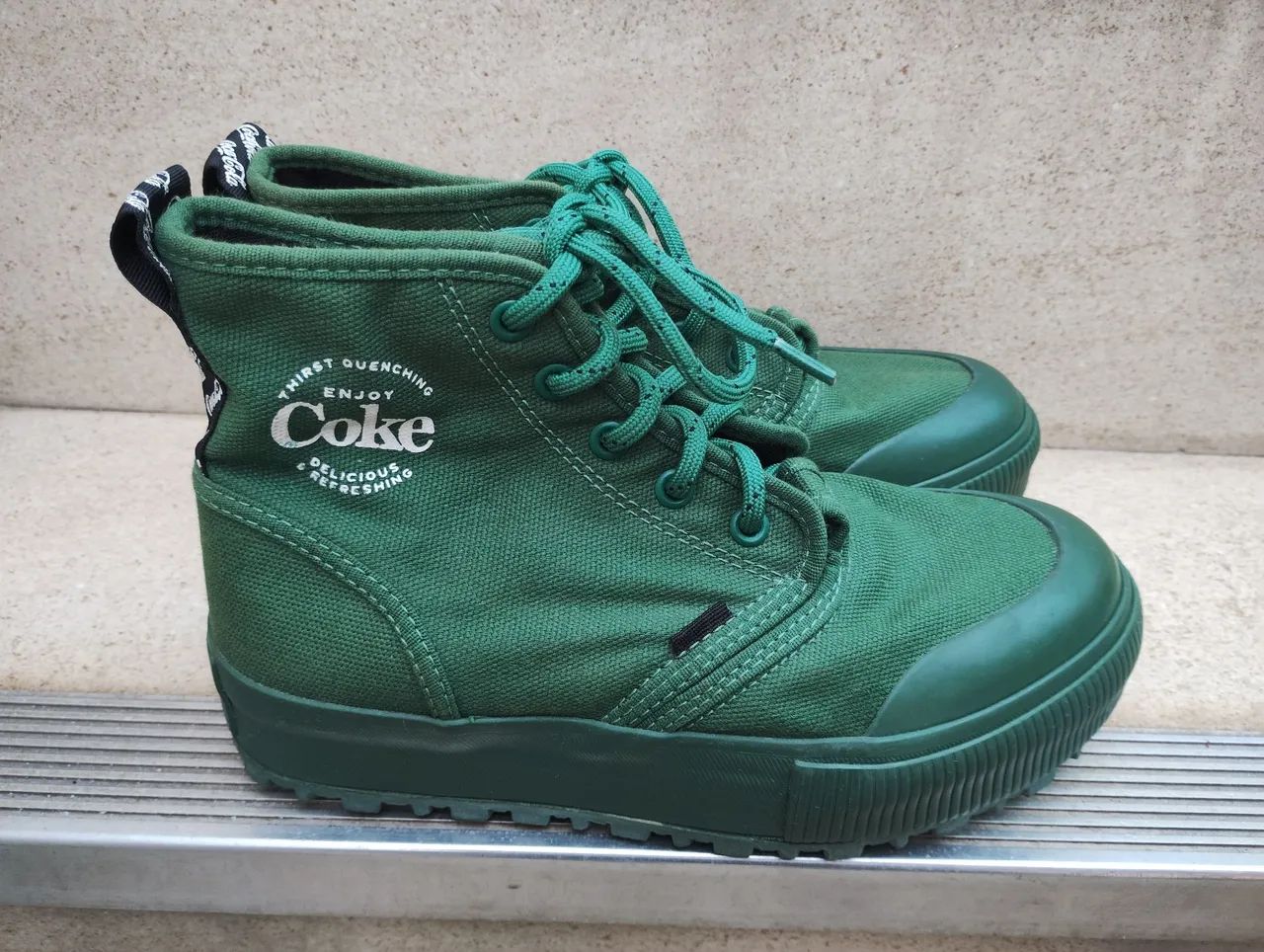 Bota Verde exército Coca Cola N° 35 - Foto 5