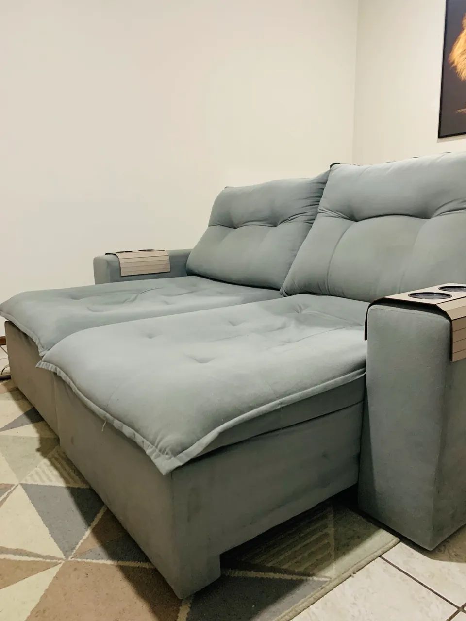 Sofá cinza retrátil  - Foto 3