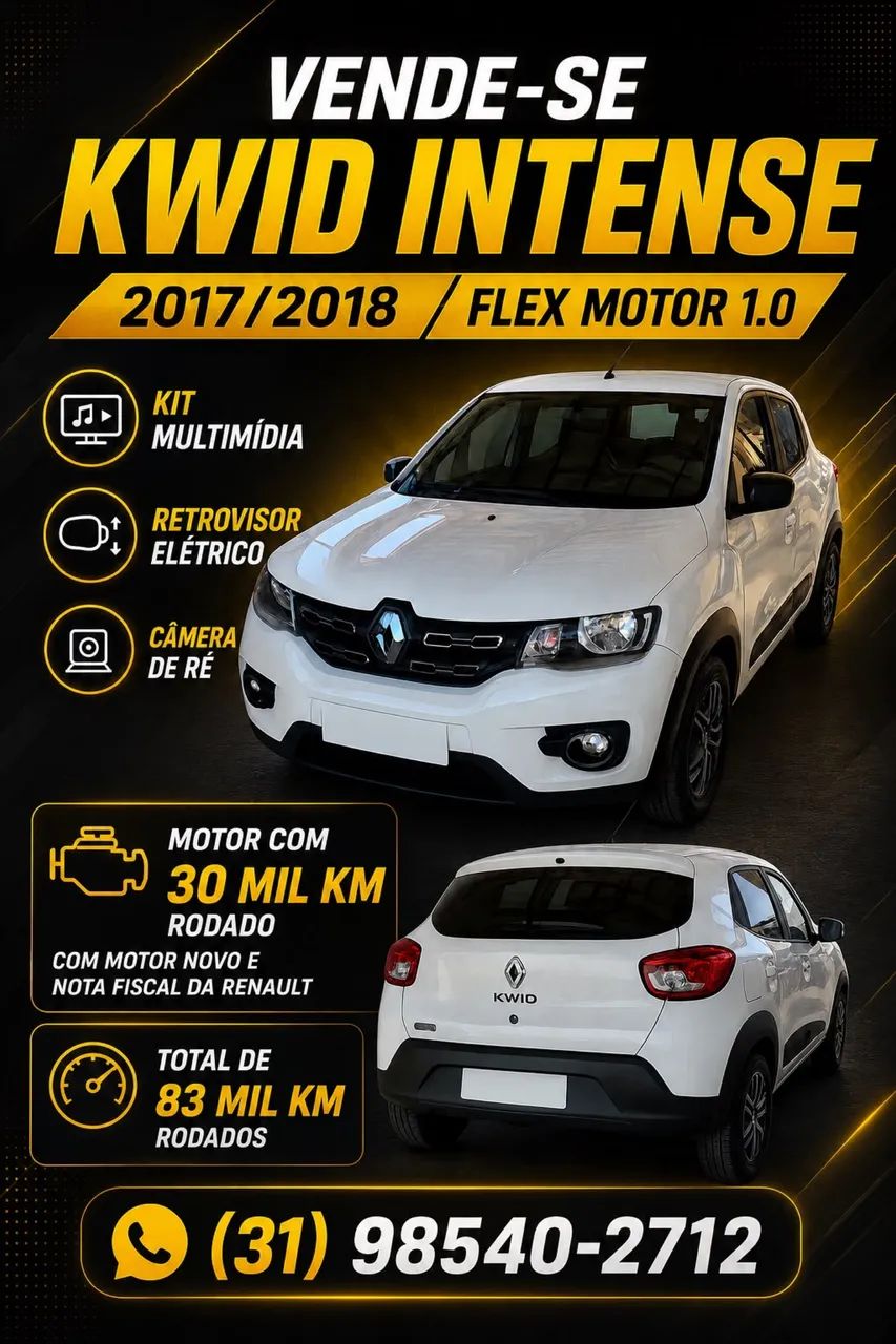 Renault Kwid KWID Intense 1.0 Flex 12V 5p Mec. 2018