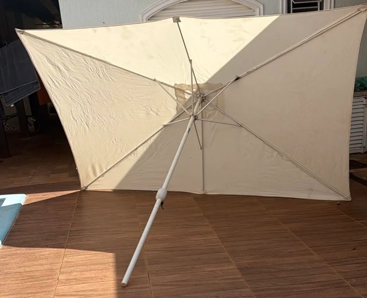 Sombreiro/Ombrelone Retangular Off-White / Bege