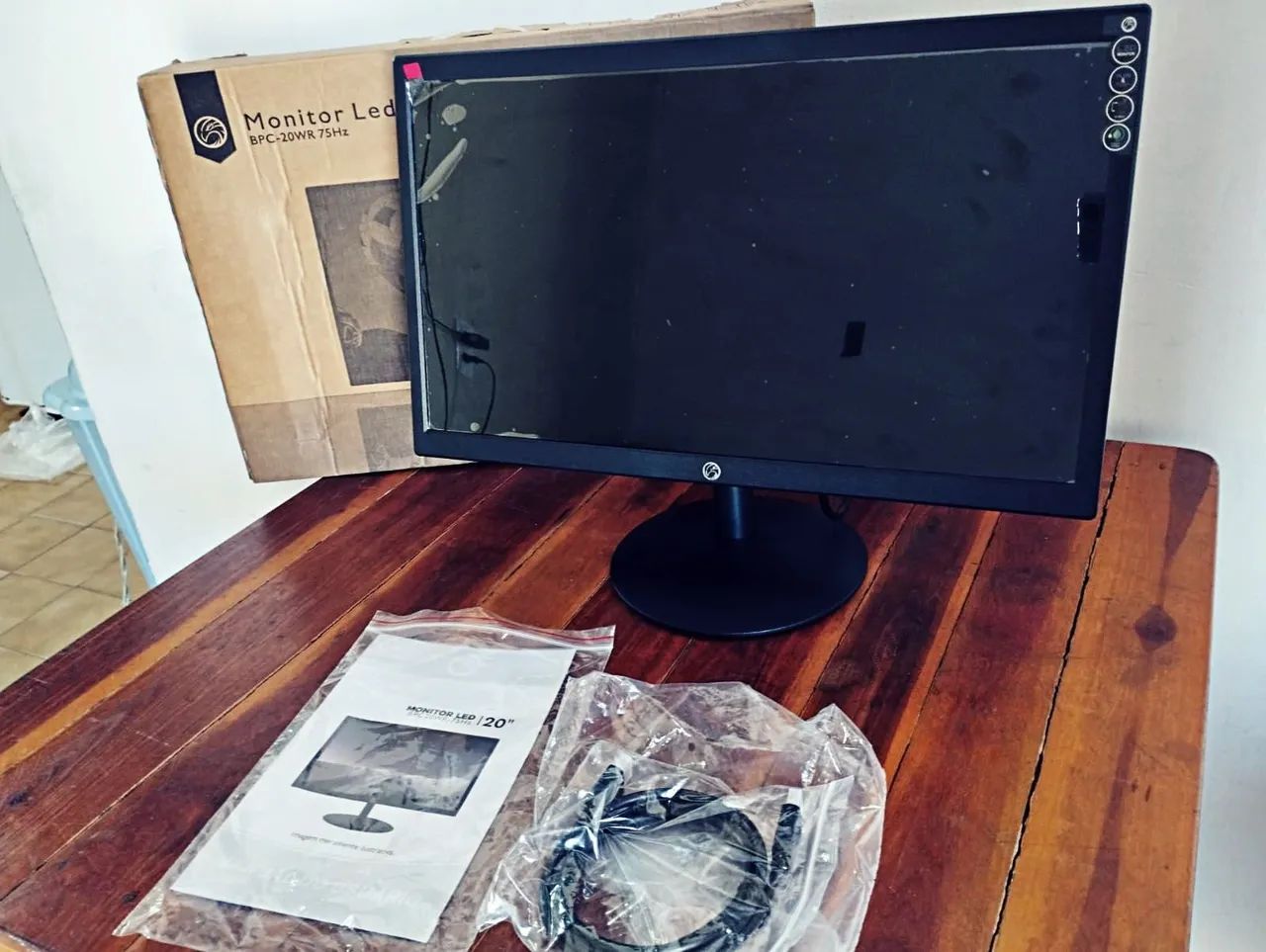 MONITOR BRAZILPC 20 POLEGADAS LED WIDESCREEN HDMI/VGA 20BPC-WR 75HZ PRETO - Foto 3