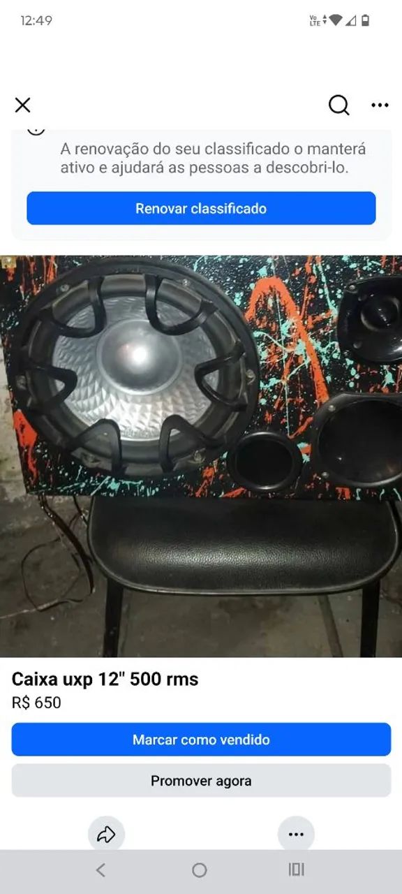 Caixa uxp 12" 500 rms