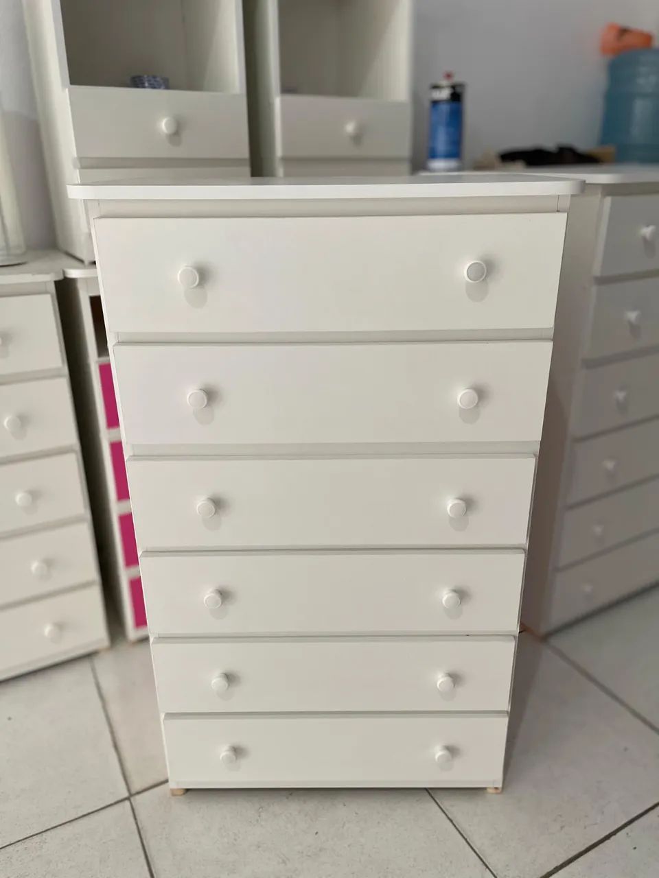 Cômoda MDF 6 Gavetas 1,10x 60cm 