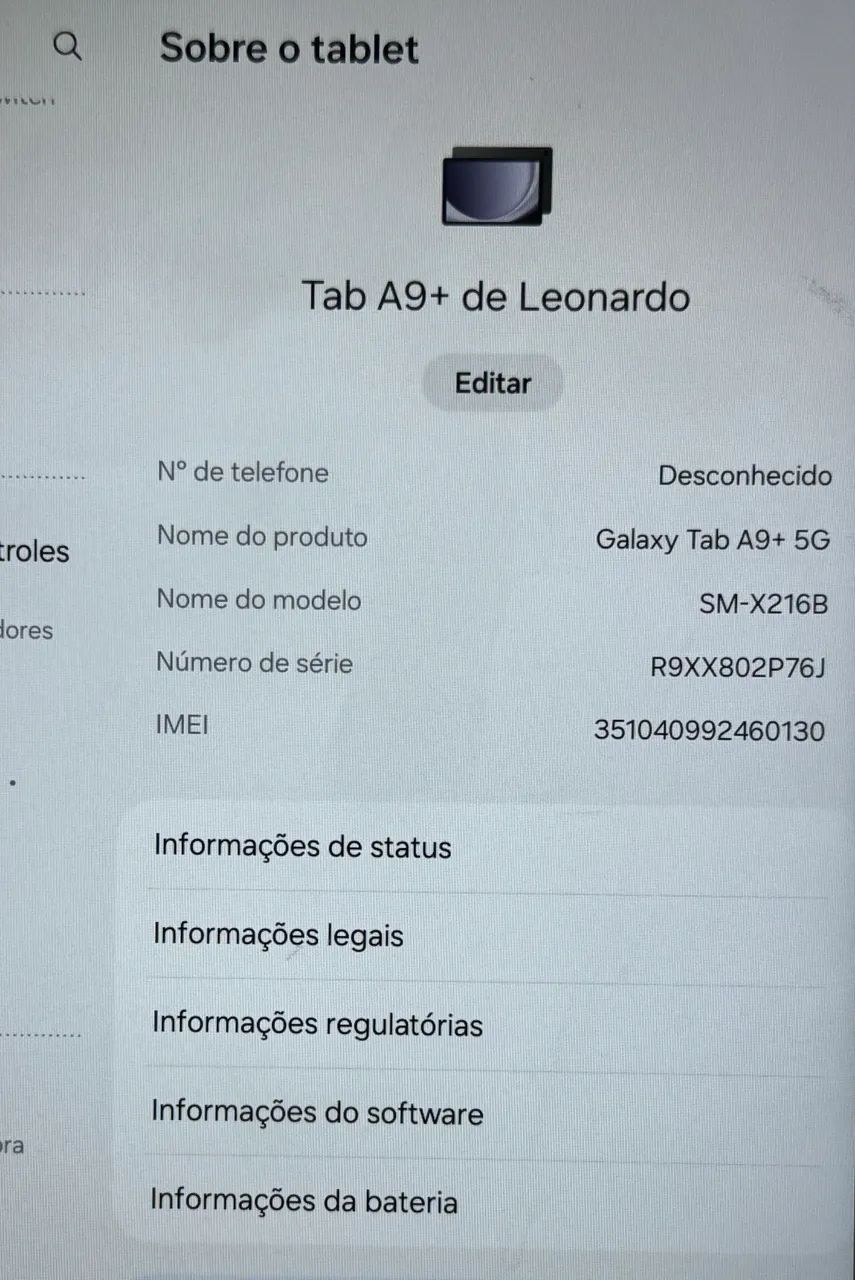 Tablet Samsung 