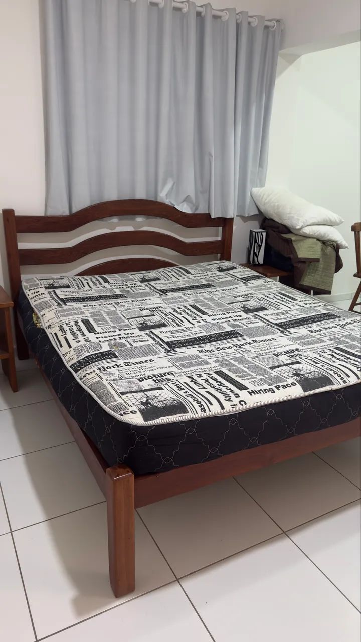 Cama madeira Queen