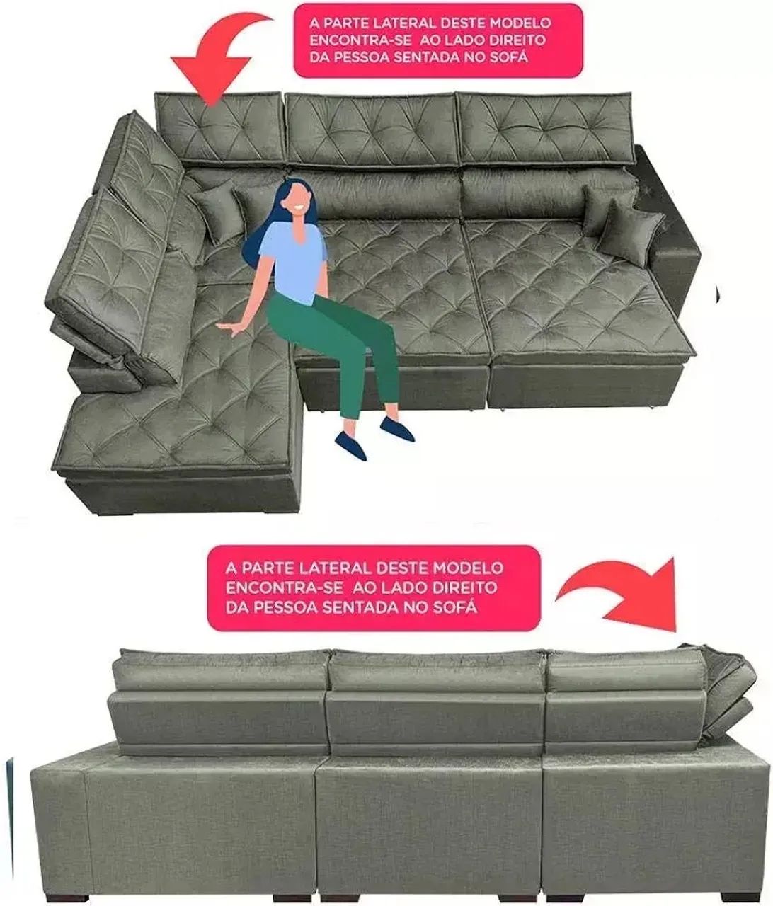 SOFÁ DE CANTO RETRÁTIL E RECLINÁVEL COM MOLAS CAMA INBOX PLATINUM - ESQUERDO OU DIREITO  - Foto 4