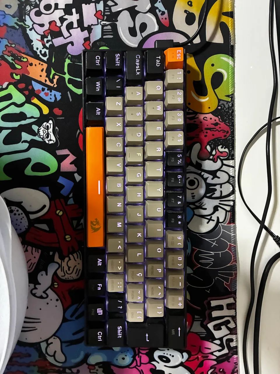 Teclado mecânico laskhmi redragon usado - Foto 2