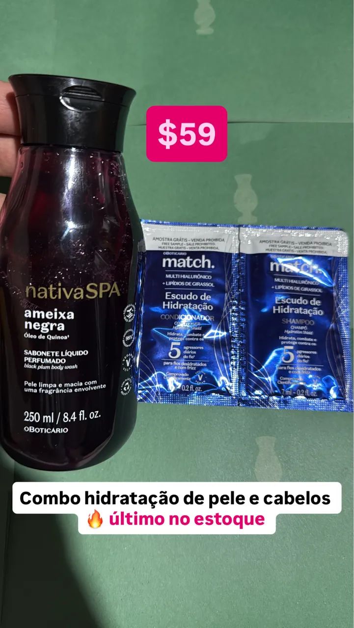nativa SPA ameixa negra + brinde para cabelo 