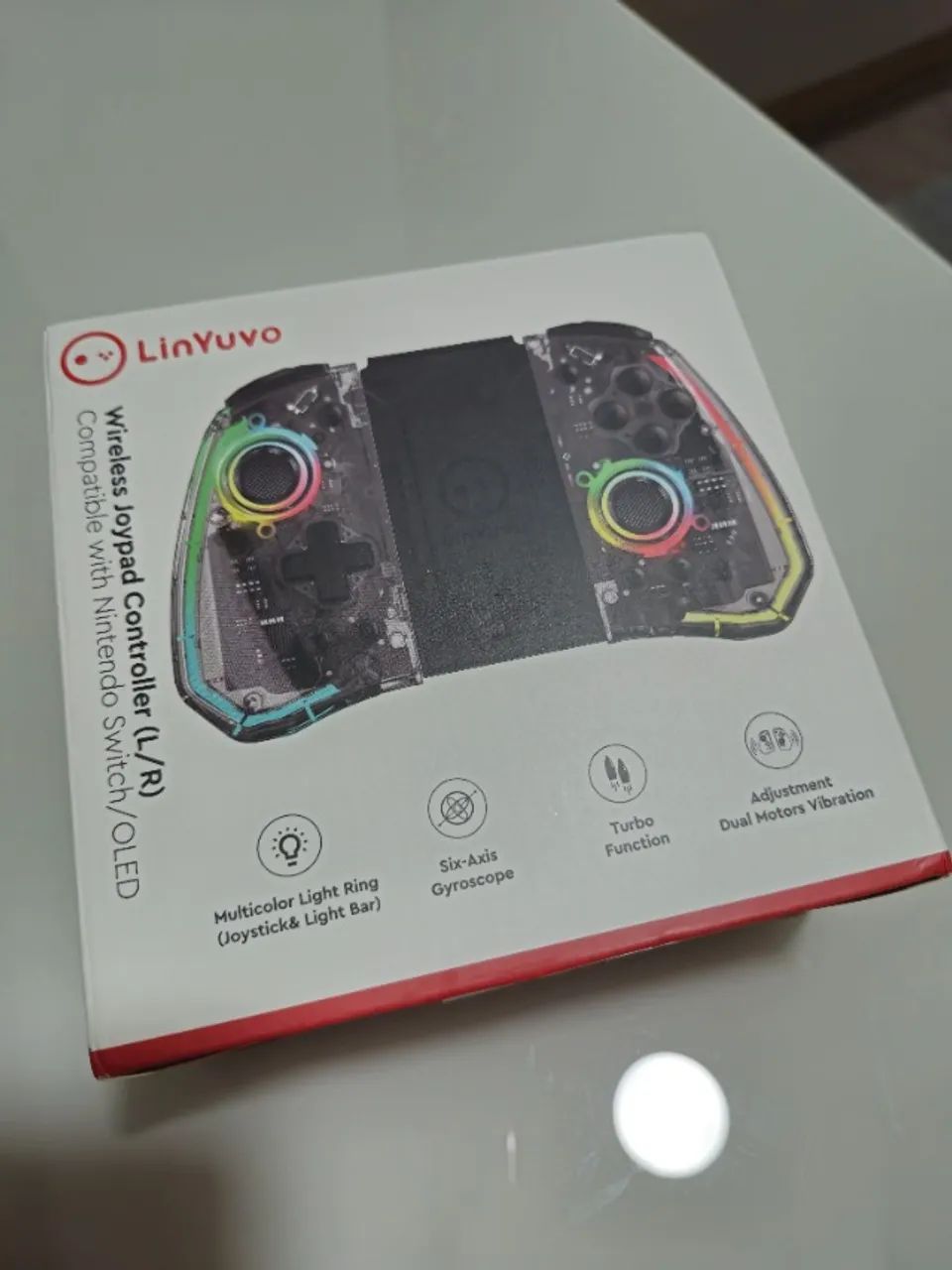 (NOVO) Controle LinYuvo KS40 Switch/OLED Clear com Bluetooth e Hall Effect - Foto 5