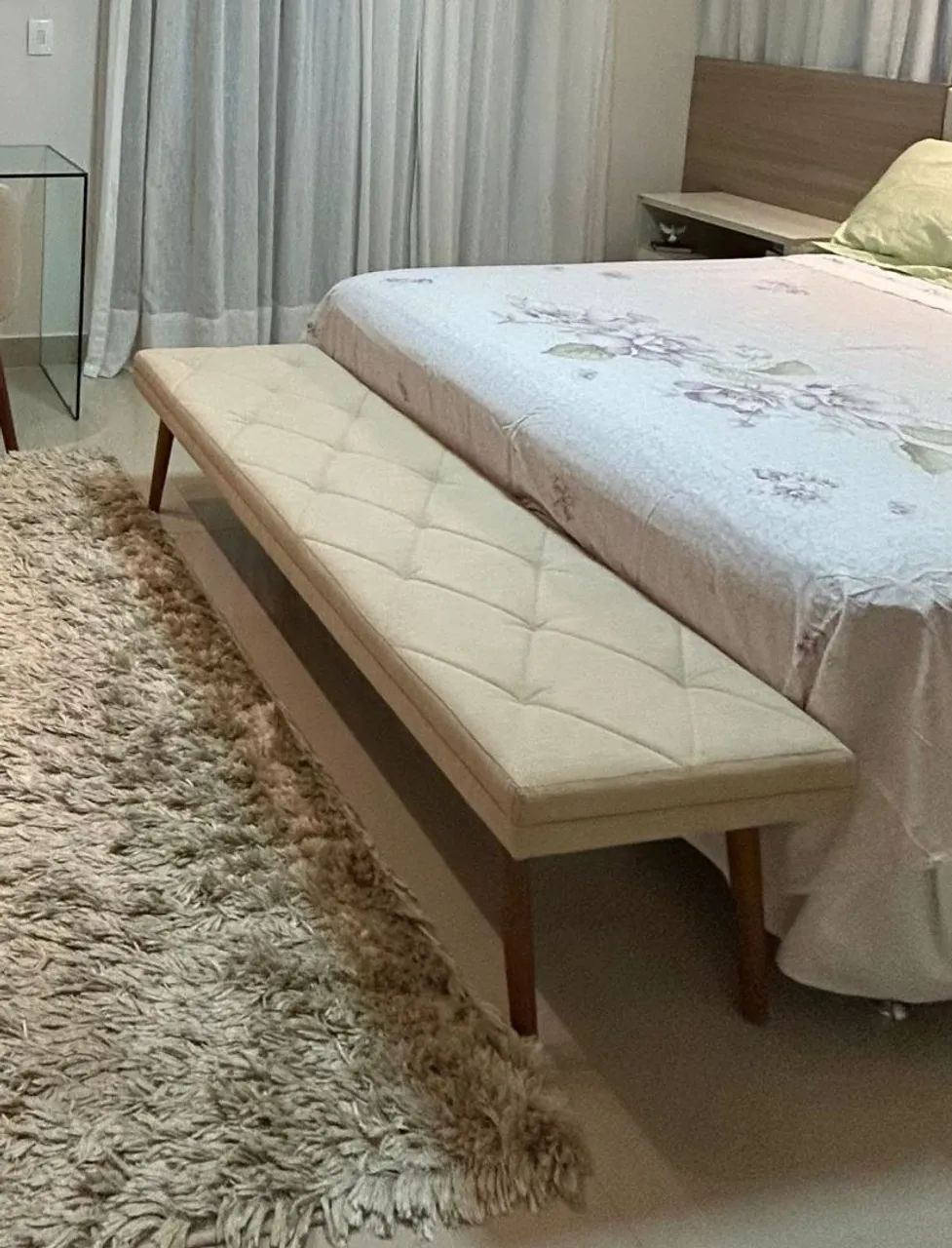 Banqueta recamier em linho