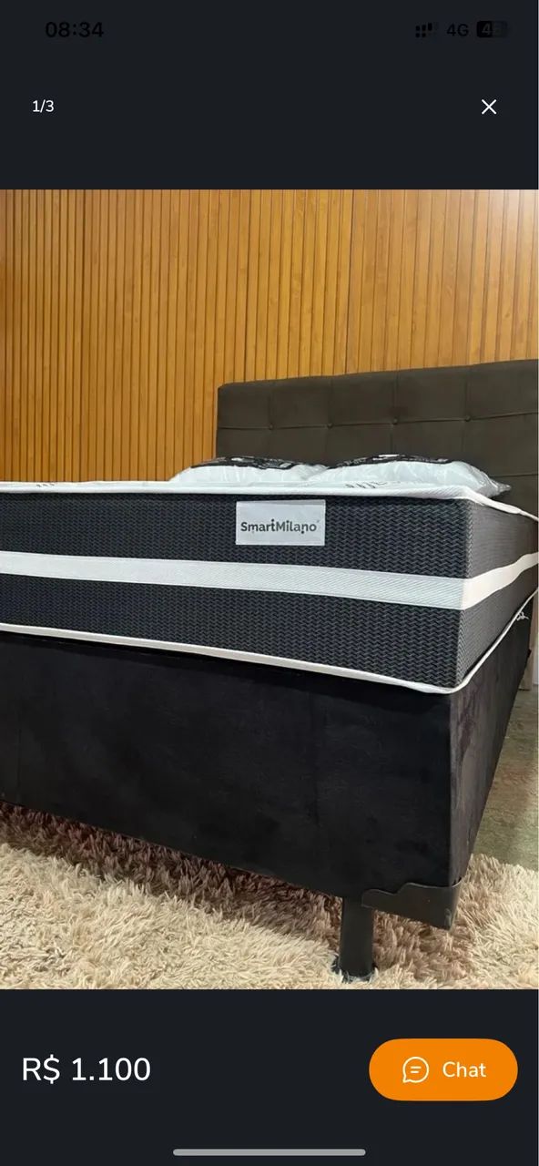 Cama Box Baú Casal Molas Ensacadas Pronta Entrega  - Foto 3