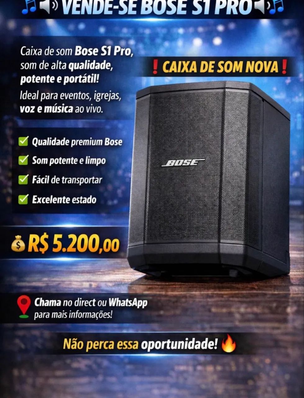 Caixa de som Bose S1 Pro