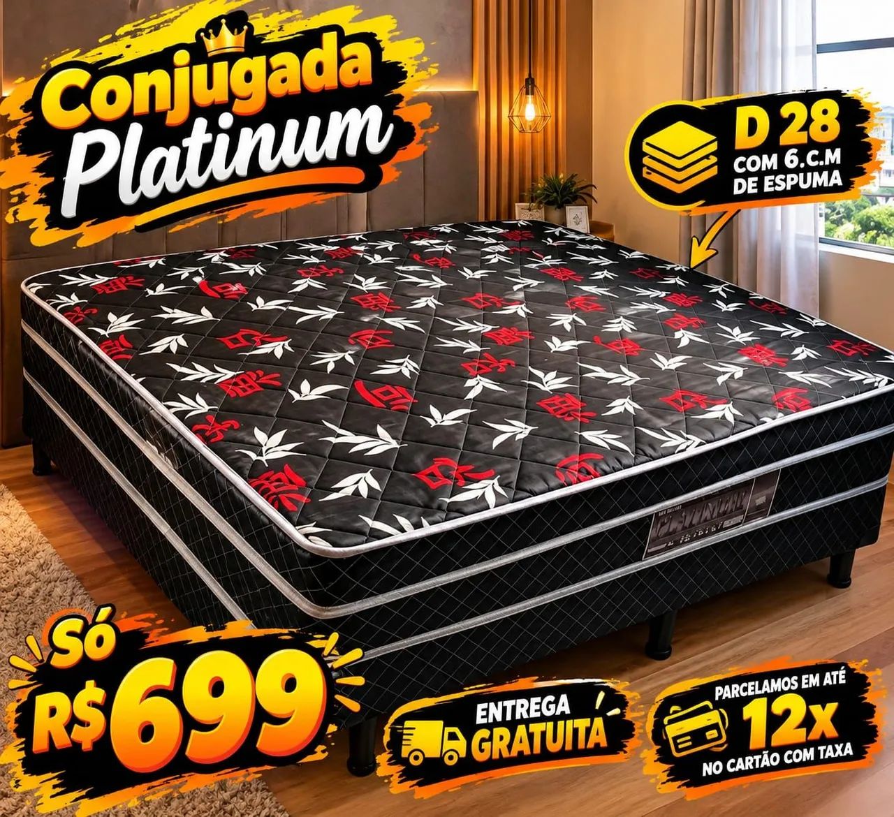 Cama box casal conjugalda nova 