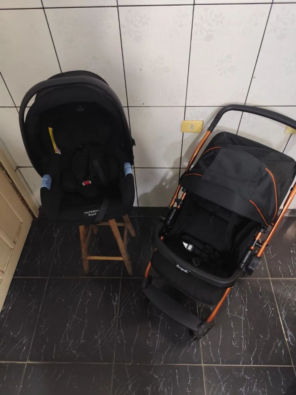 Vendo Carrinho de Bebê + Bebê conforto Burigotto  - Foto 5