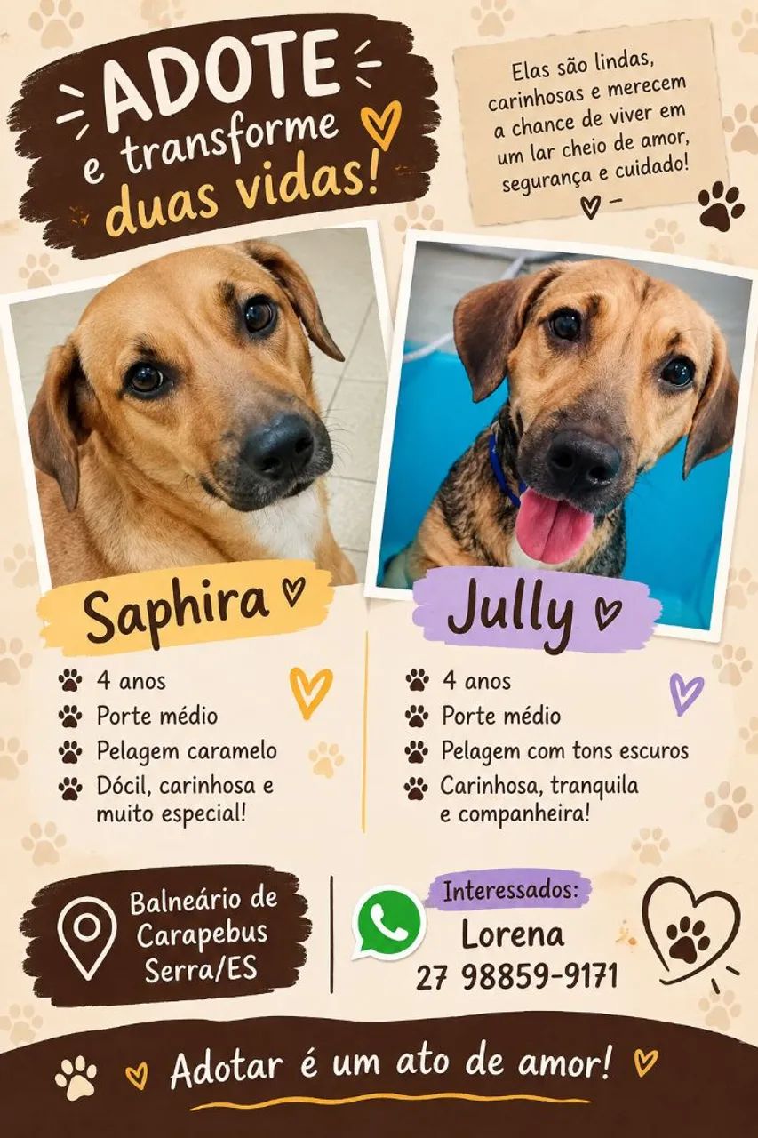 Adote Saphira e Jully - Foto 5