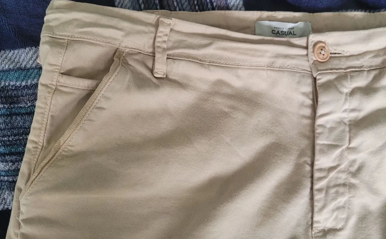 Calça Angelo Litrico Casual Slim Bege  - Foto 3