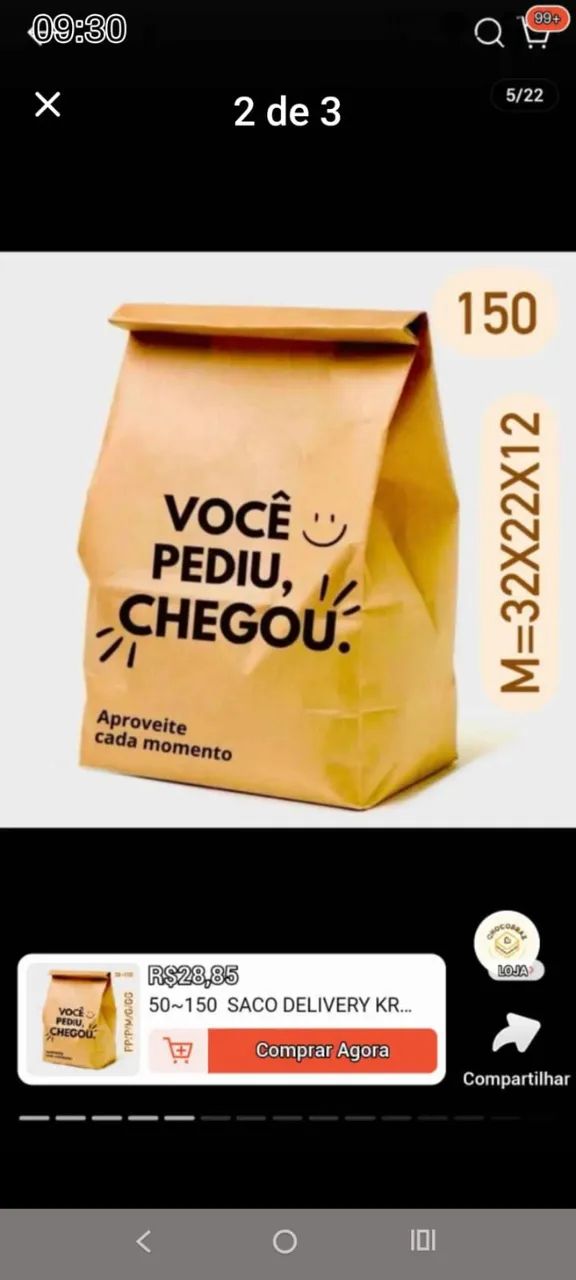 Desapego de embalagens para delivery 