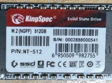 SSD M.2 KingSpec de 512GB