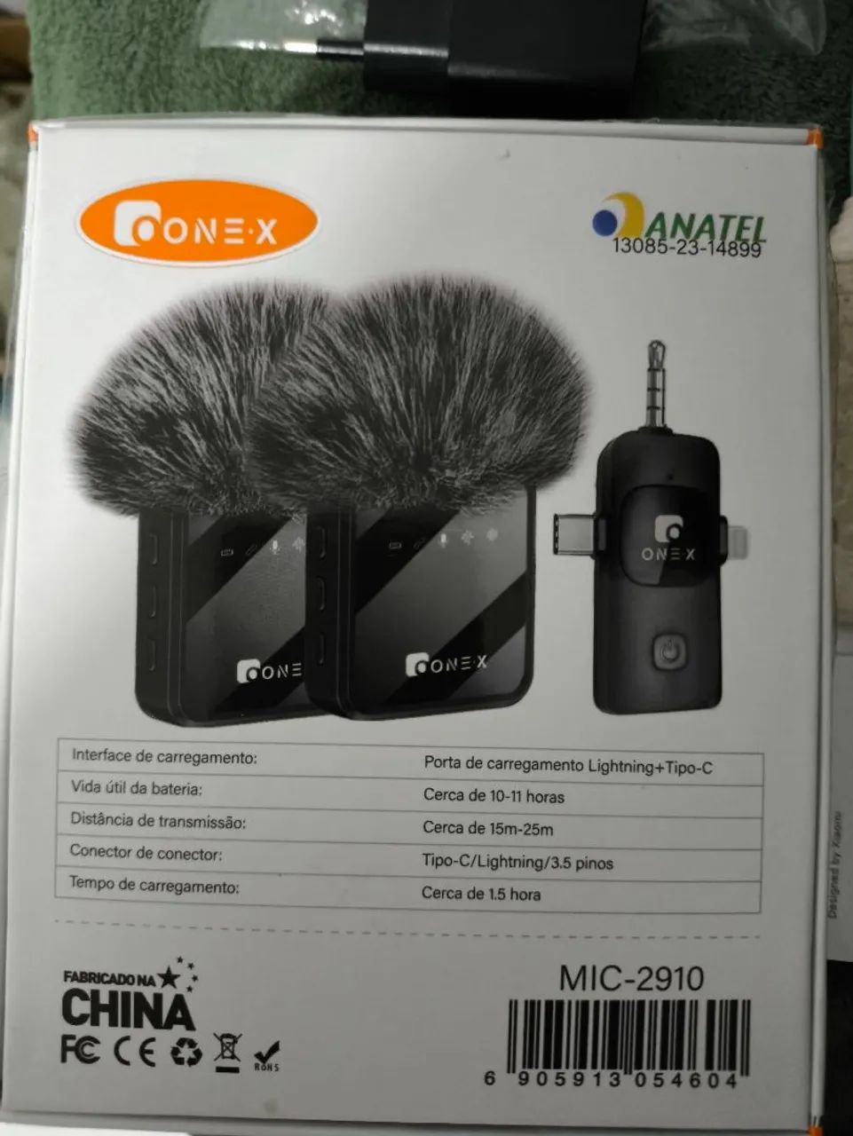 Microfone de Lapela Onex com Anatel novo sem uso  - Foto 3