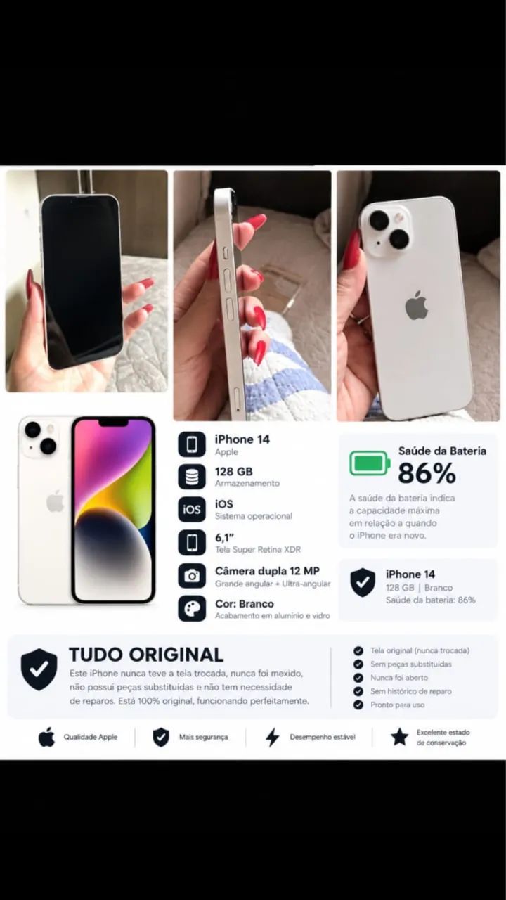 Vende se Celular iPhone 14 128h - Foto 3