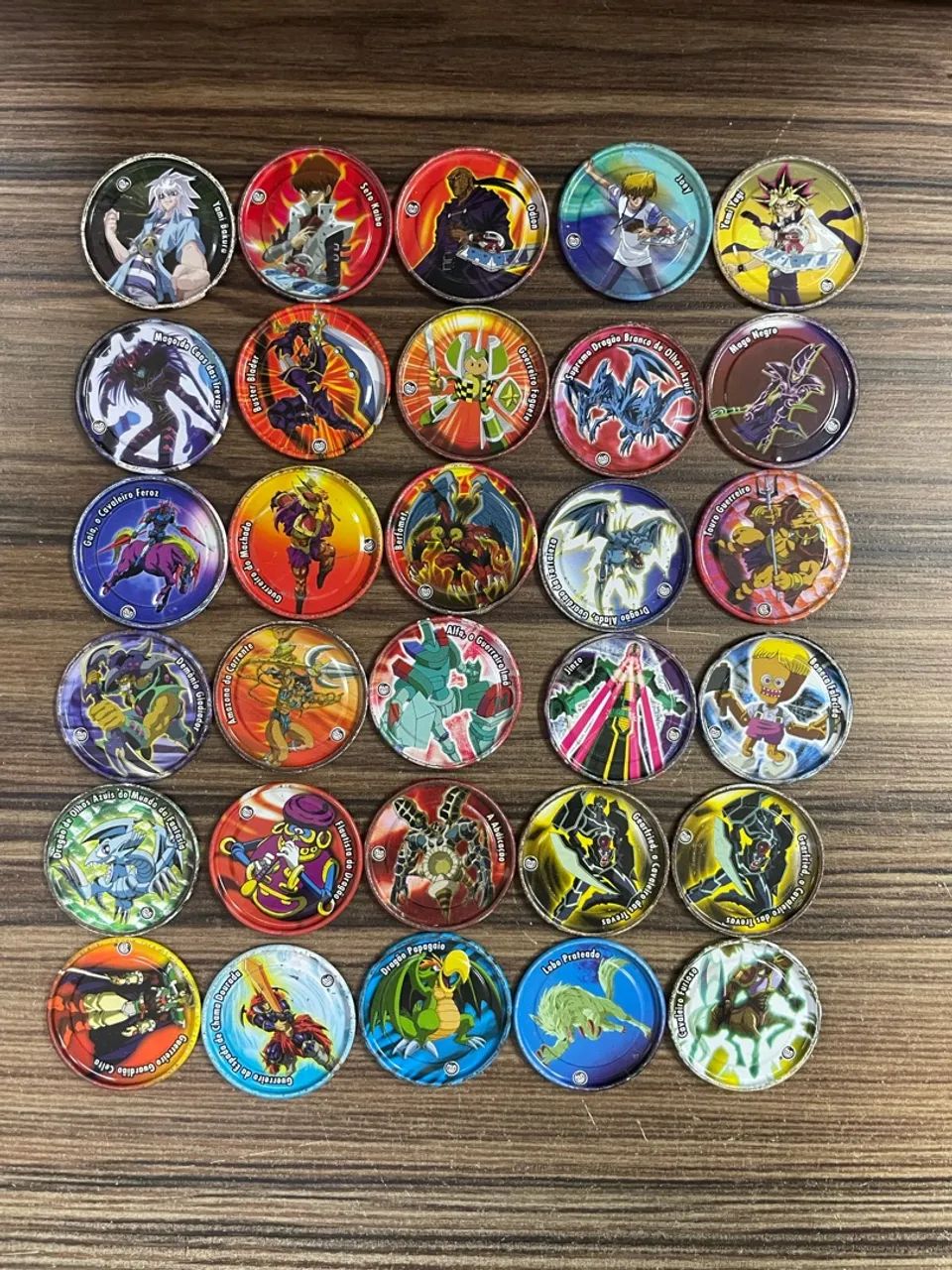 29 TAZOS METAL YUGIOH ELMA CHIPS 