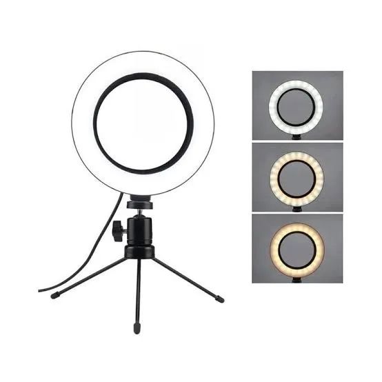 Ring light 16 cm com tripé de mesa  - Foto 2