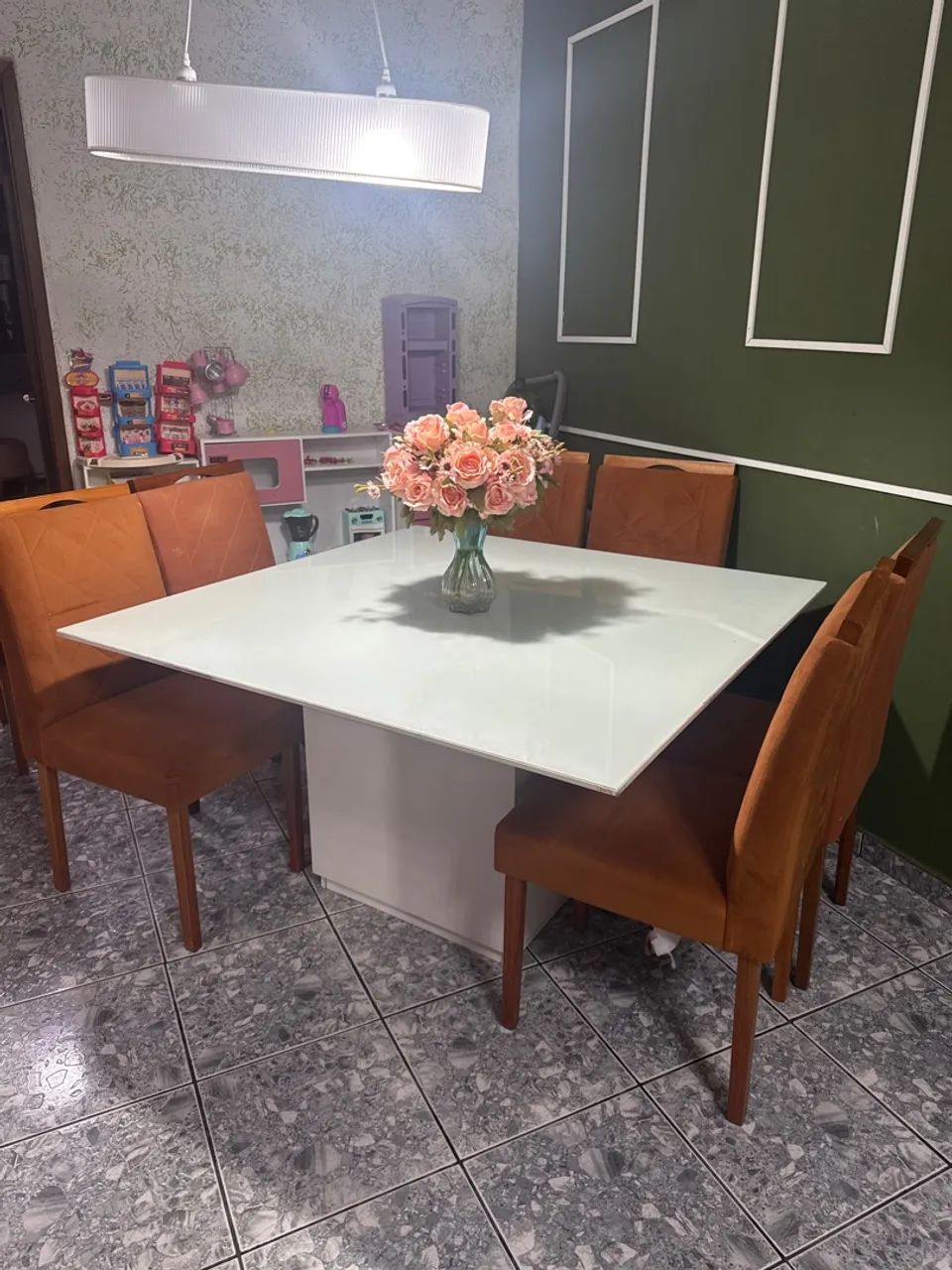 Mesa com 6 cadeira sala  - Foto 2