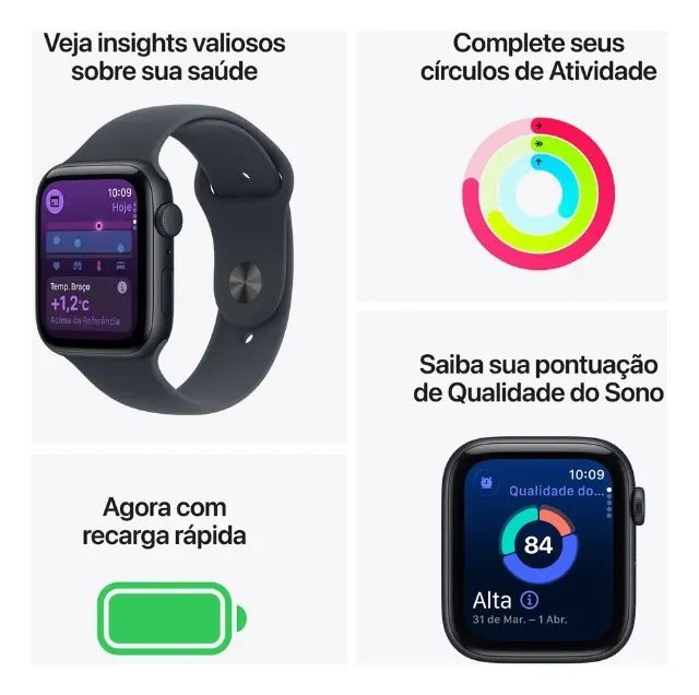 Apple Watch SE3 44mm Preto - Foto 4