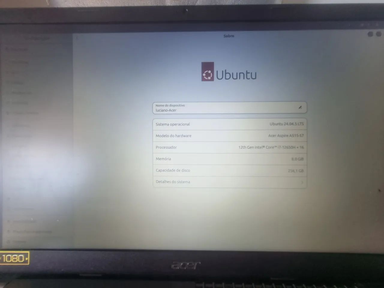 Acer ASPIRE 5 8GB 256 SSD - Foto 5