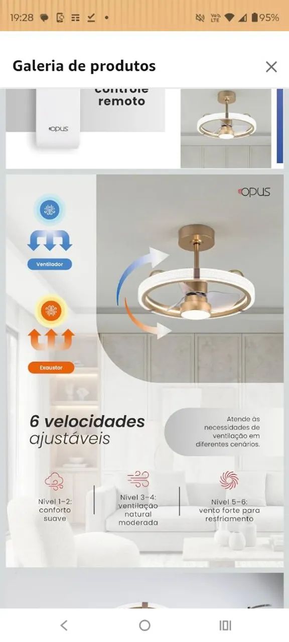Ventilador de teto  - Foto 2