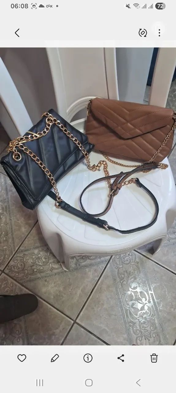 bolsas com alcas de correntes 70 cads uma