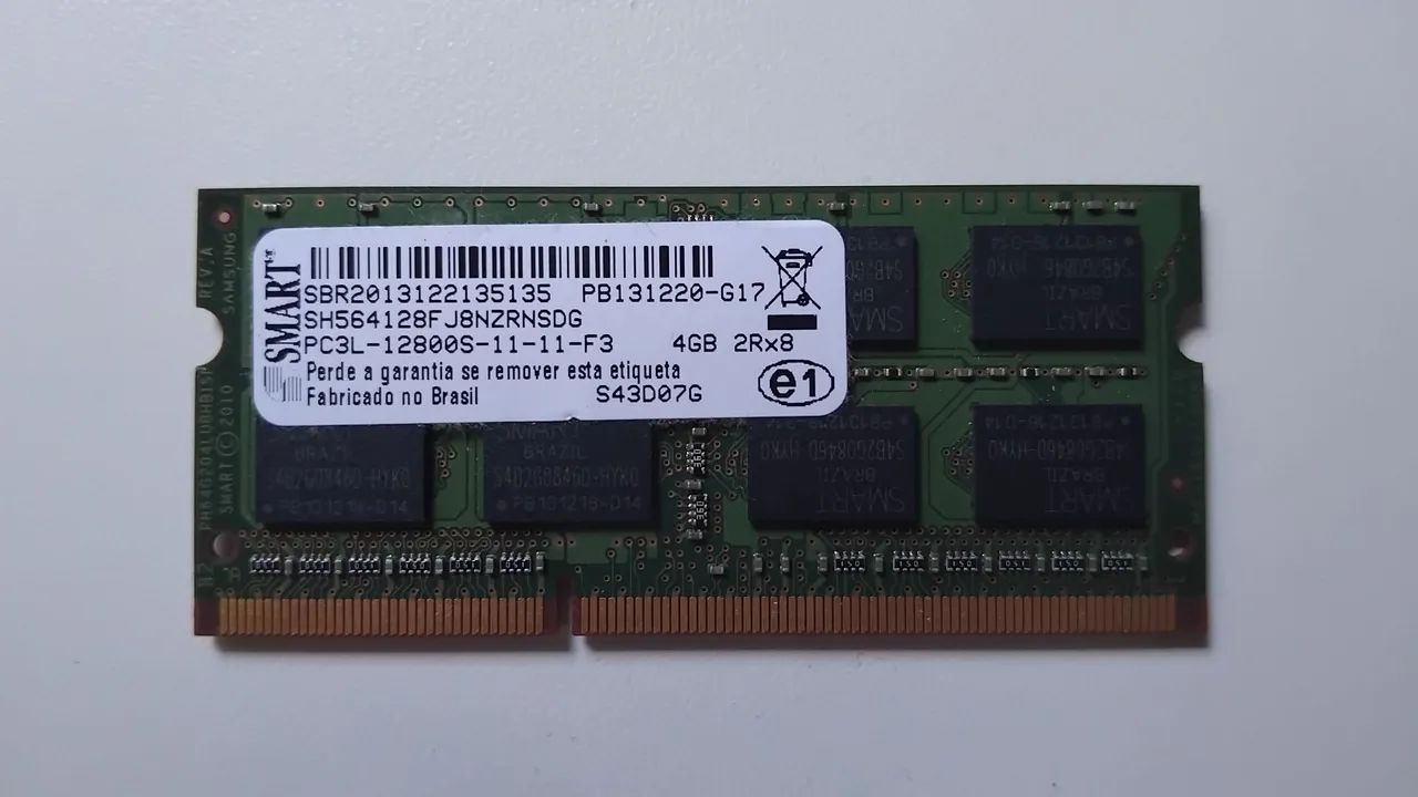 Memória RAM 4GB DDR3L Notebook