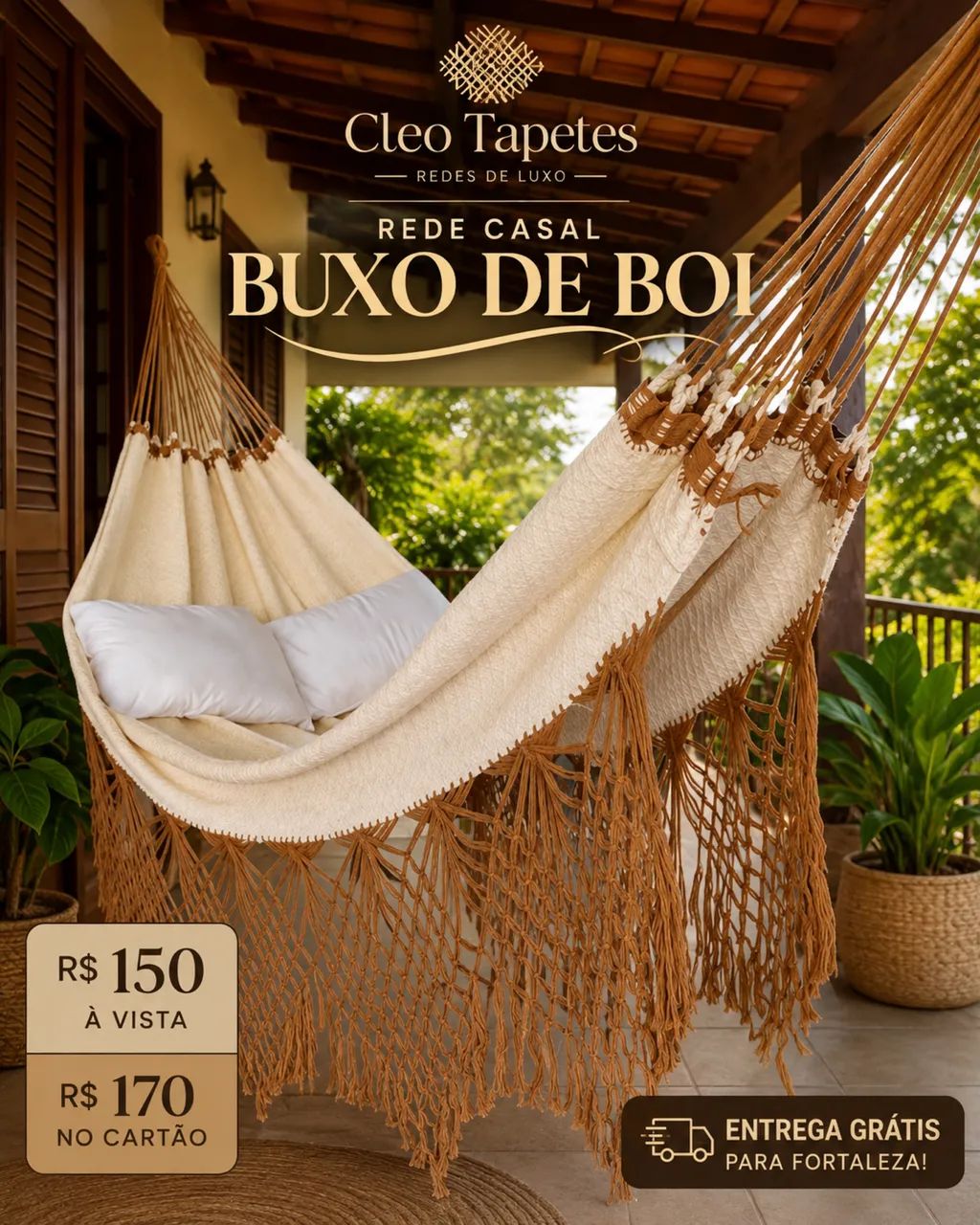 Vendo redes de luxo casal 100% algodão  - Foto 3