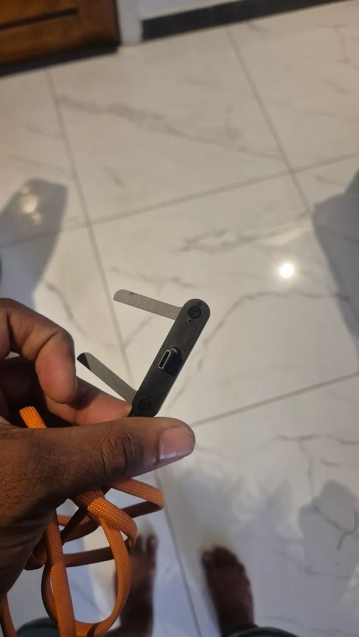 Cabo Usb tipo C com suporte laranja - Foto 5
