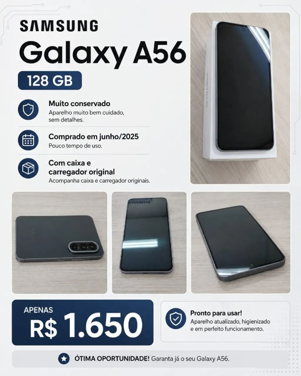 Celular A56 - SEMI NOVO
