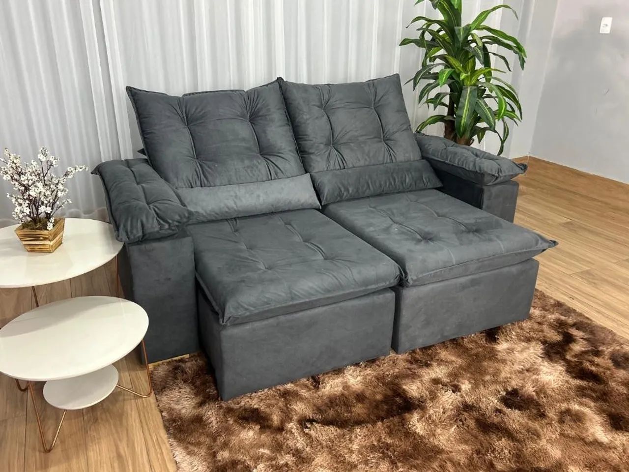 Sofá Retrátil Reclinável Atenas 2.00m-Entrega Rápida - Foto 3