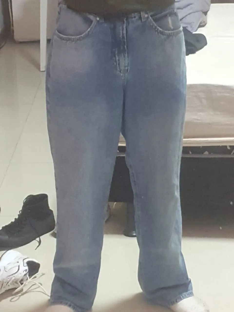 calça jeans baggy c&a clara 40 - Foto 2