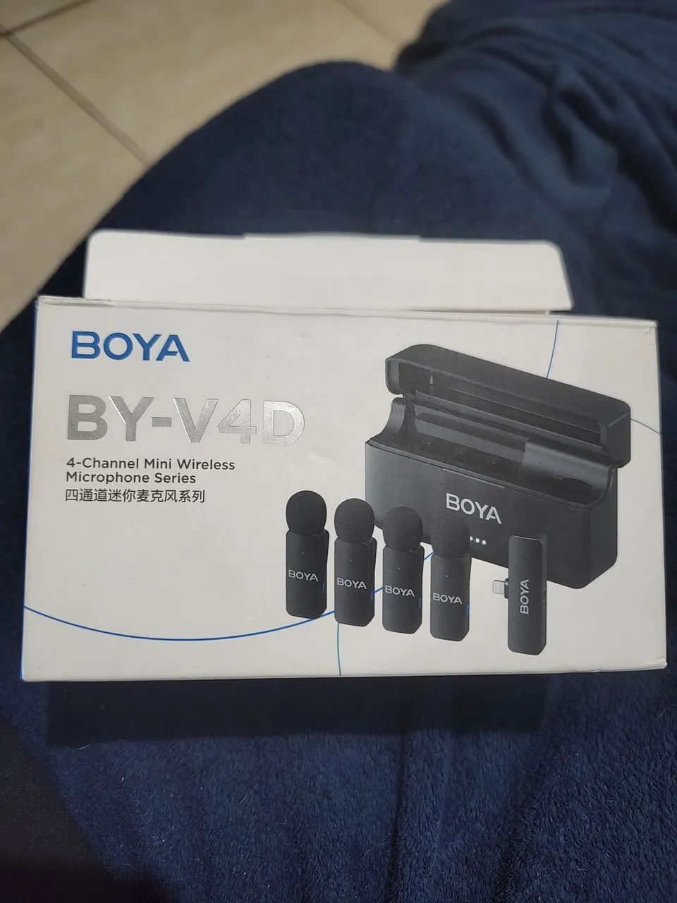 Microfone boya 4 lapelas 