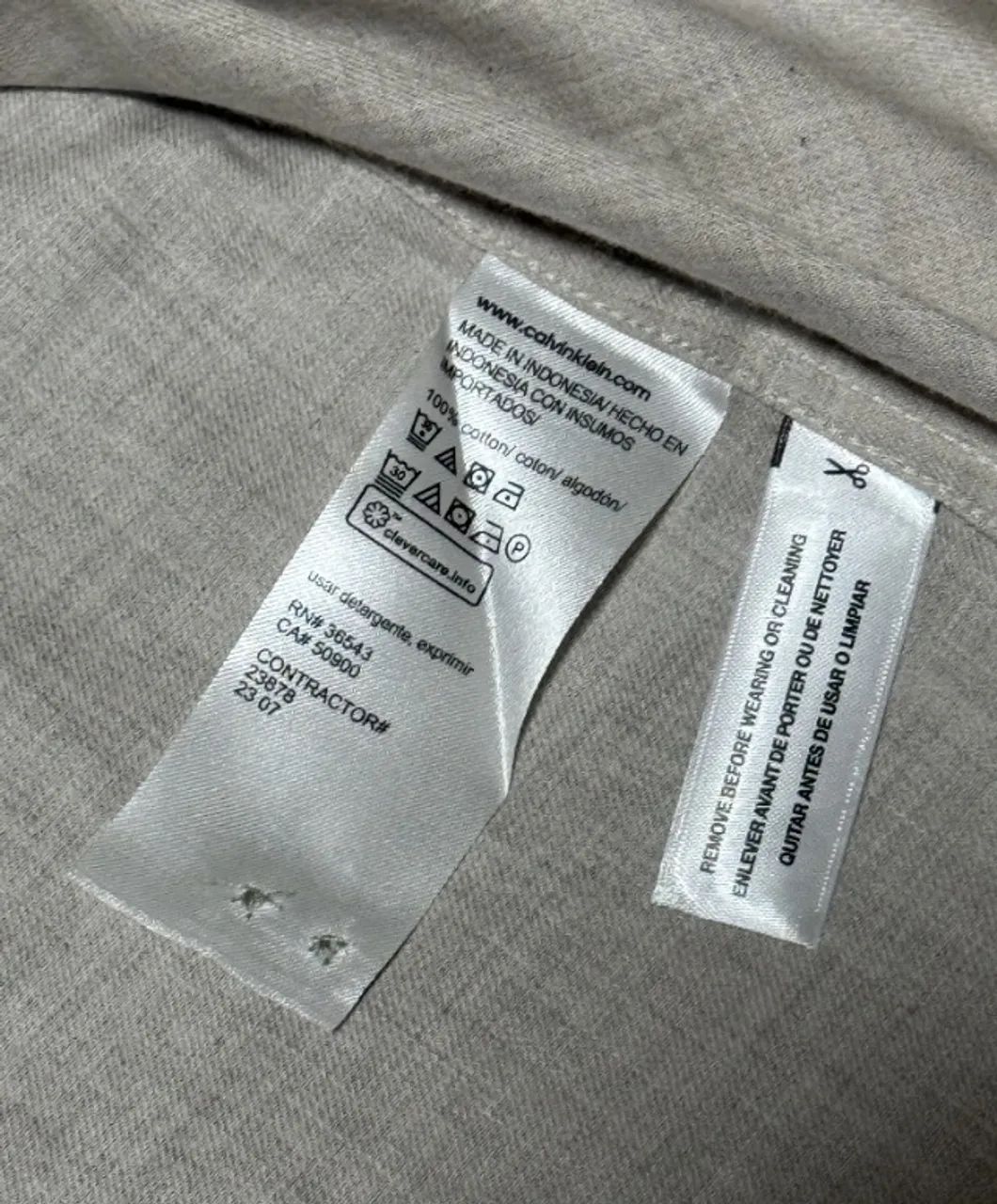 Camisa Calvin Klein Social Tam M 100% Algodão Importada Original Nova Nunca Usada - Foto 5