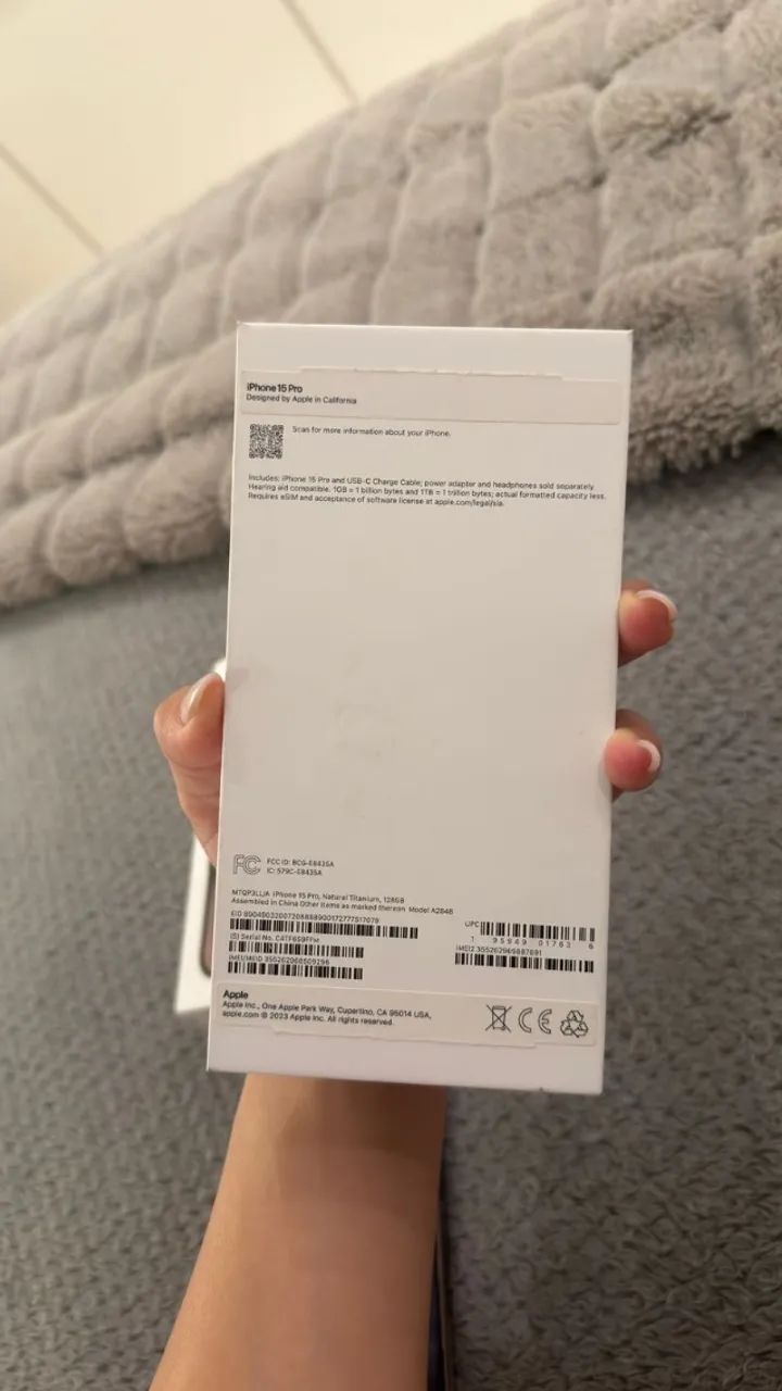 iphone 15 pro natural titanium 128gb - Foto 5