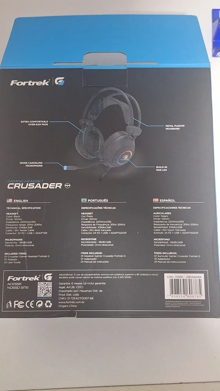 Fone fortrek gaming headseat crusader - Foto 2