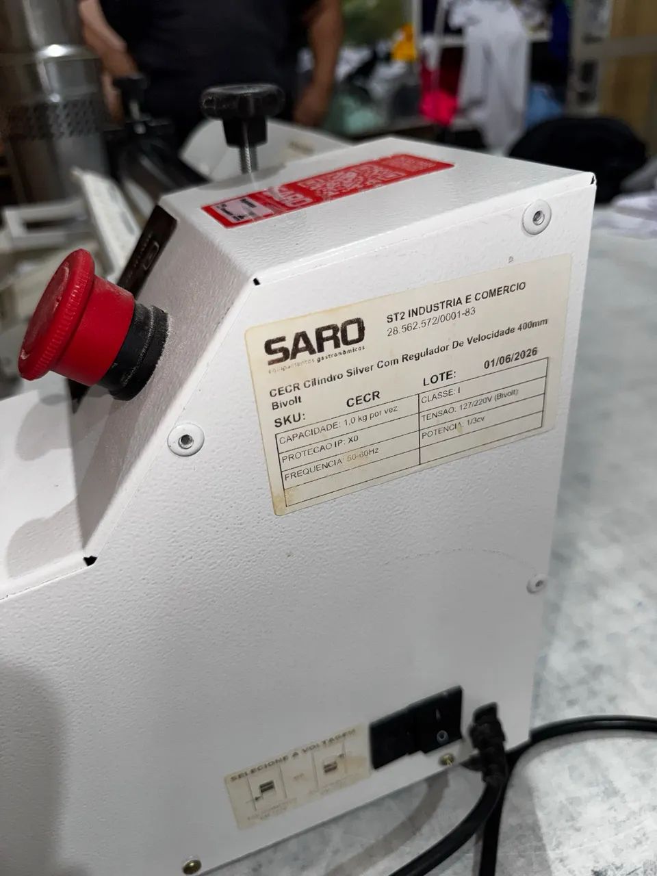 Cilindro Elétrico Laminador Em Inox Pastéis Pão Pizza Massa Saro - Foto 2