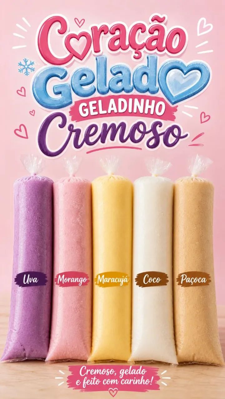 Dindin geladinho cremoso 