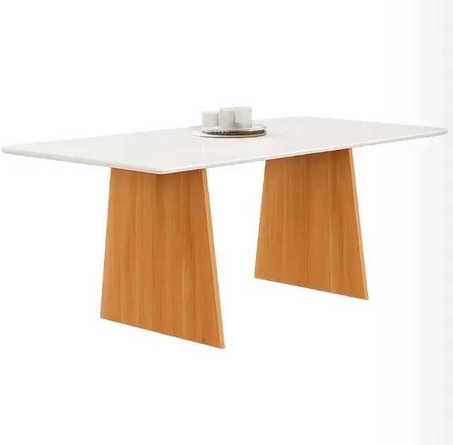 Mesa de Jantar Cinamavix 160 cm com Vidro - Foto 2