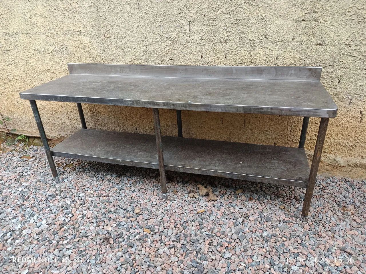 Mesa industrial de alumínio 
