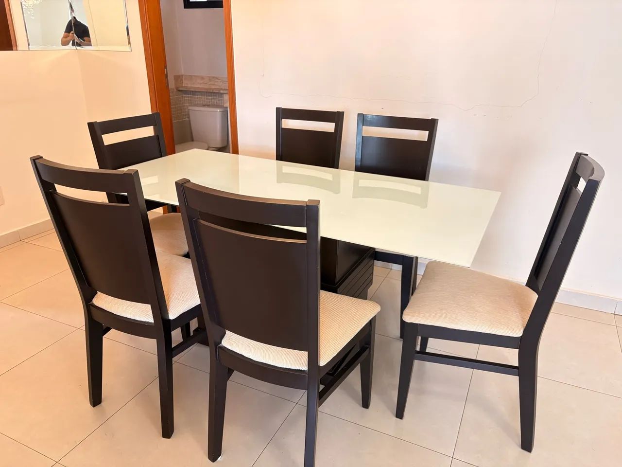 Mesa madeira  6 lugares  - Foto 5
