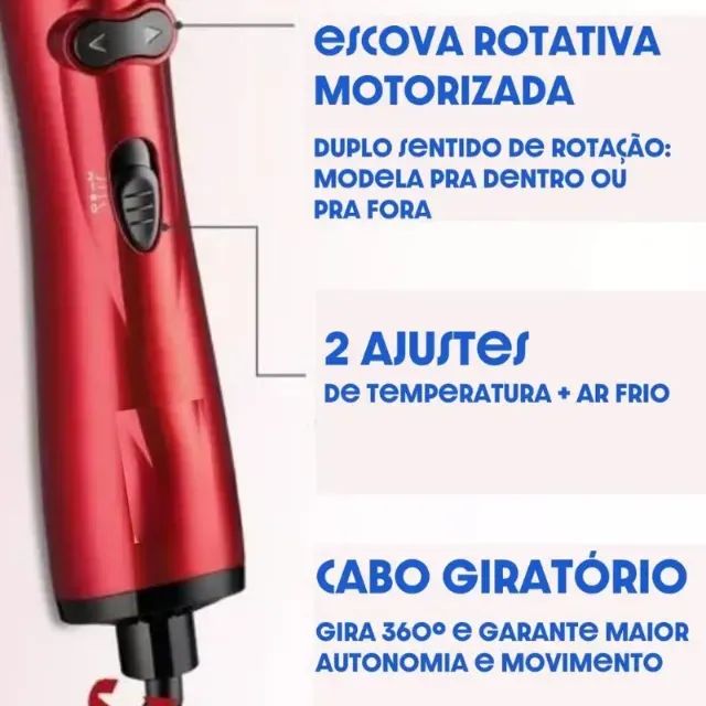 Escova Rotativa Seca Alisa E Modela - Foto 2
