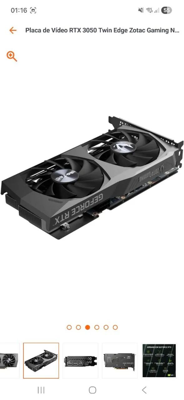 Placa de vídeo RTX 3050 8GB - Foto 3