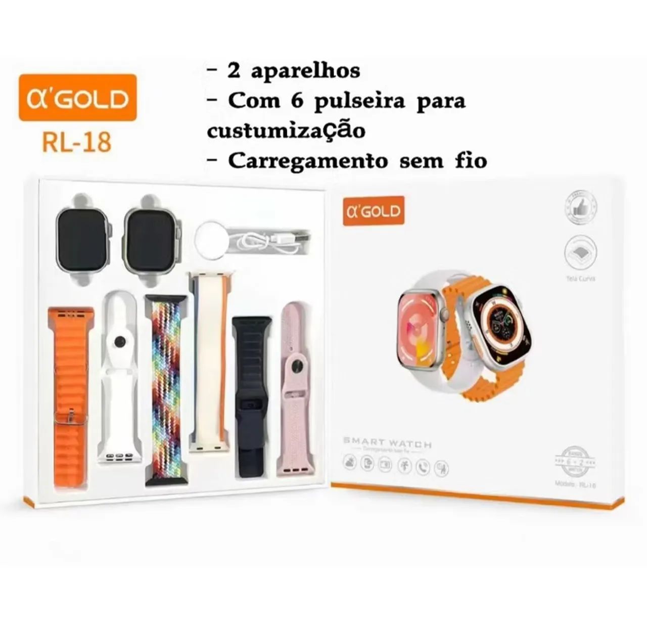 Kit 2 Smartwatchs 6 Pulseiras - Foto 3
